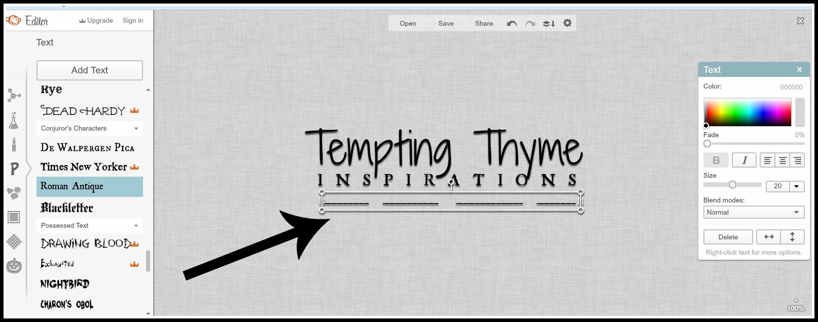 Transparent Watermark-Tempting Thyme