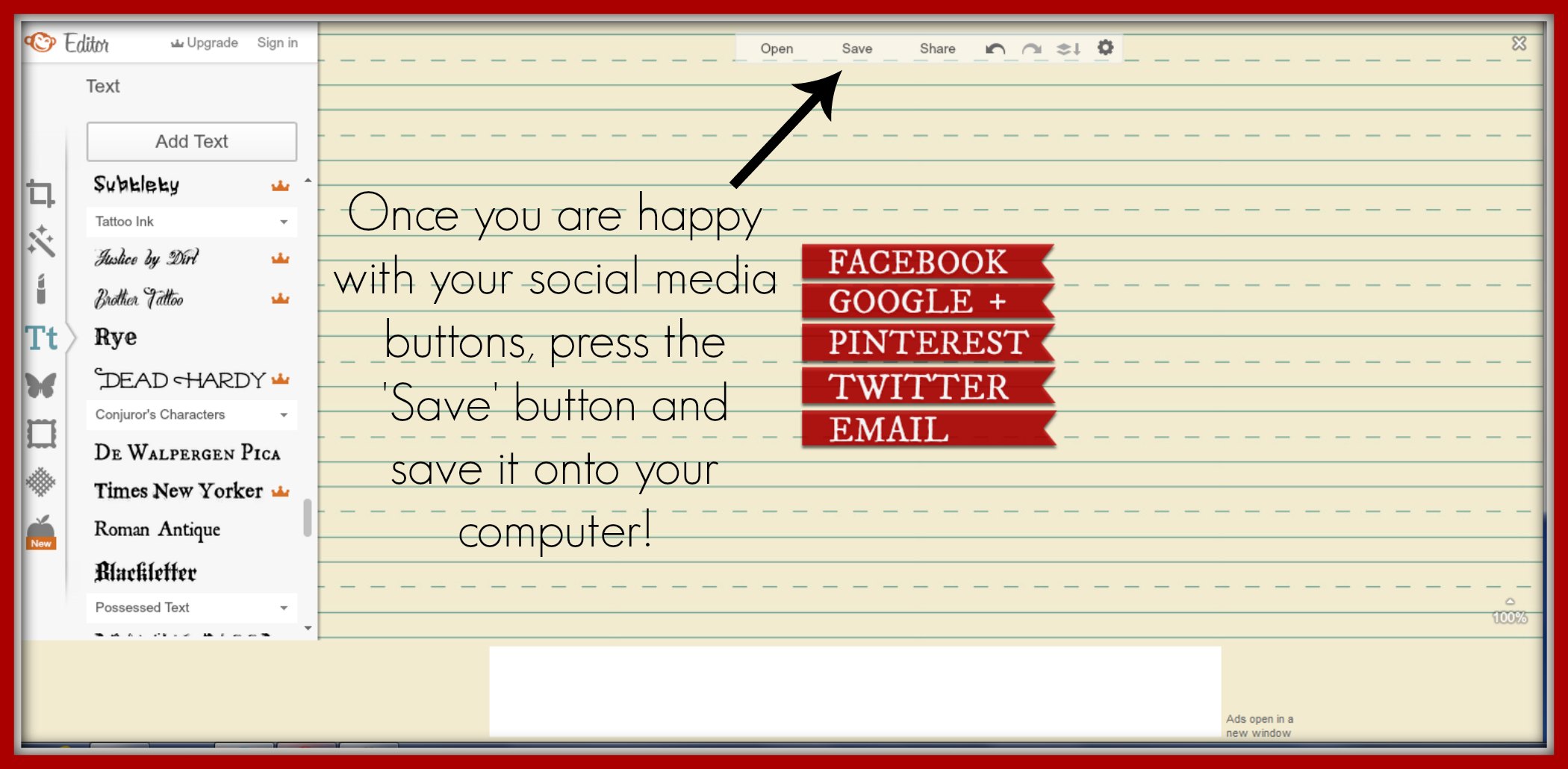 How to create social media buttons using Picmonkey