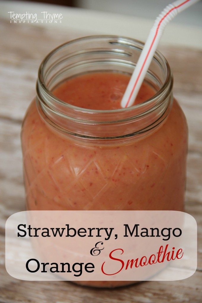 Strawberry Mango and Orange Smoothie