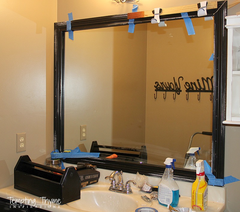 Framing a bathroom mirror