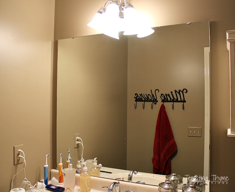 Framing a bathroom mirror