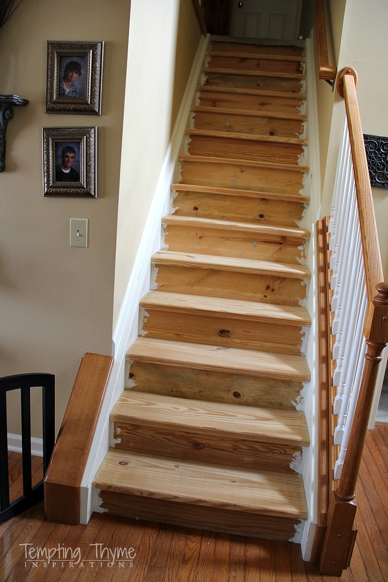 stained stairs