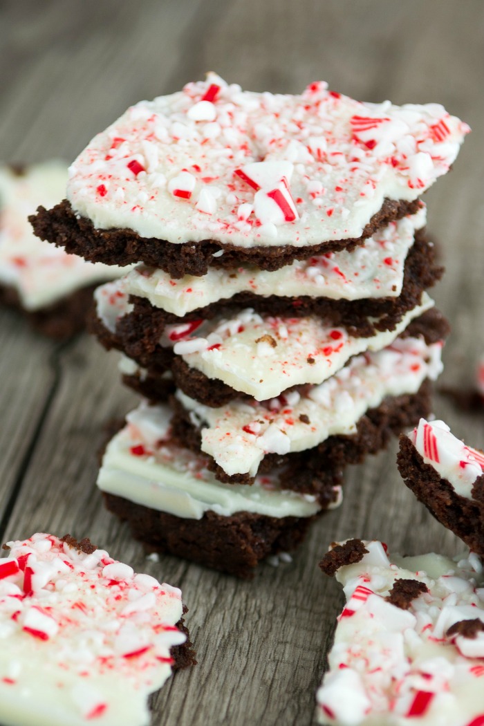 Peppermint Bark-Brownies