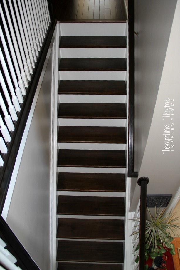 Refinishing stair treads