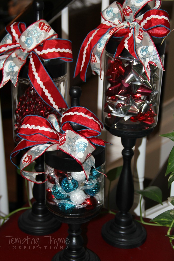 Christmas Display-Apothecary Jars