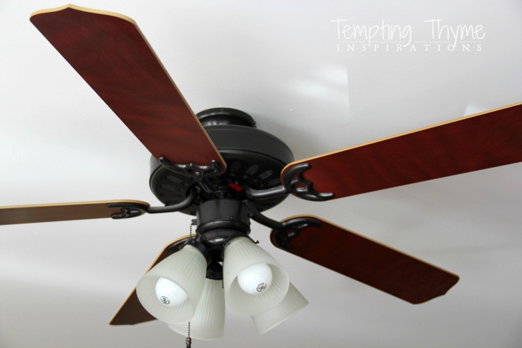 Updating a ceiling fan with a little paint!