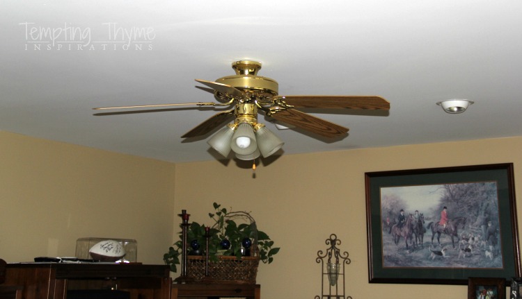 Updating a ceiling fan with a little paint!