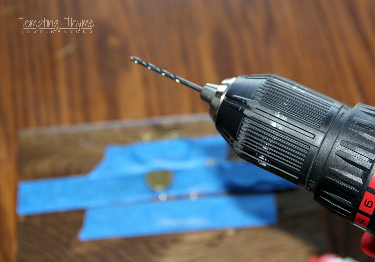 drilling holes into coins