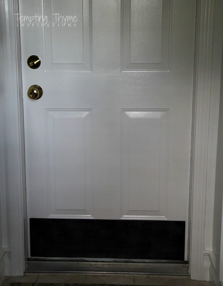 Plywood kickplate for an interior door