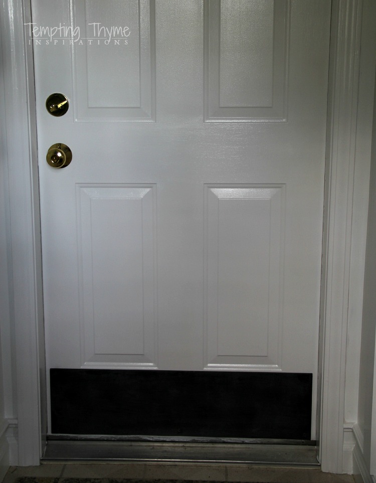 black kick plate for front door