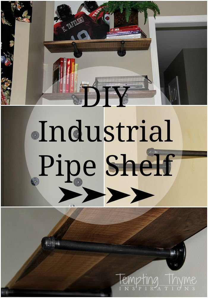 I love small doses of #industrial within classic, traditional homes. These shelves are quick, easy and #cheap