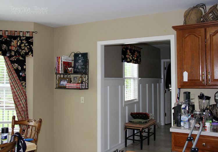 I love small doses of #industrial within classic, traditional homes.  These shelves are quick, easy and #cheap