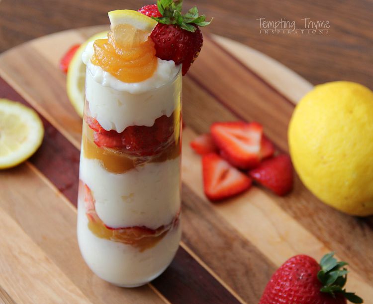 Layered Strawberry and Lemon Rice Pudding