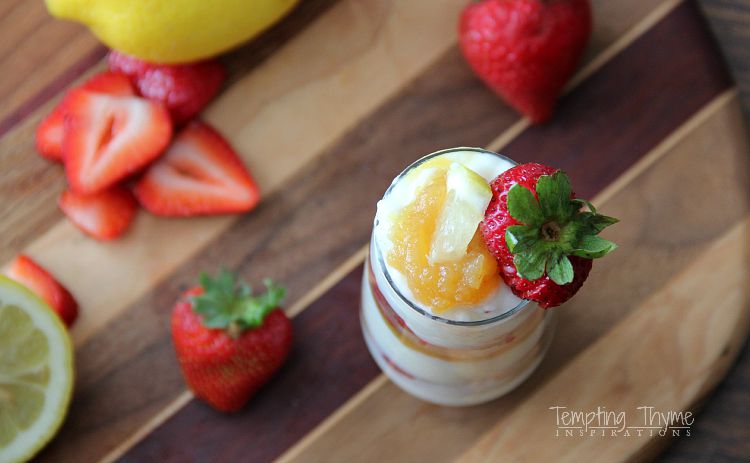 Layered Strawberry and Lemon Rice Pudding