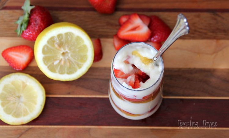 Layered Strawberry and Lemon Rice Pudding