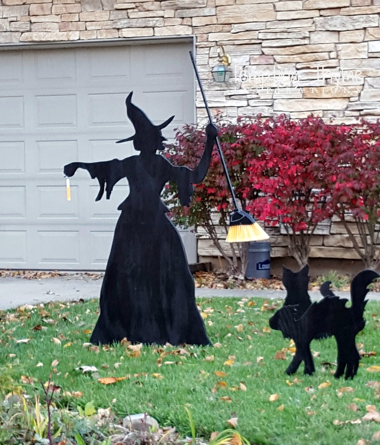 DIY Witch and Cats cutouts for Halloween