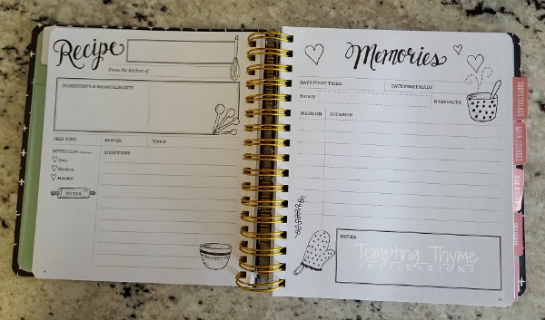 The Keepsake Kitchen Diary from Lily & Val is a wonderful way to collect and reminice over your favorite recipes for generations to come.