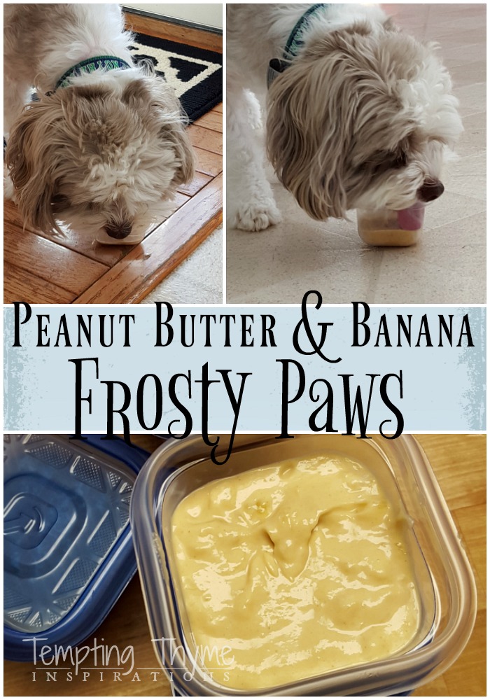 Peanut Butter and Banana Frosty Paws