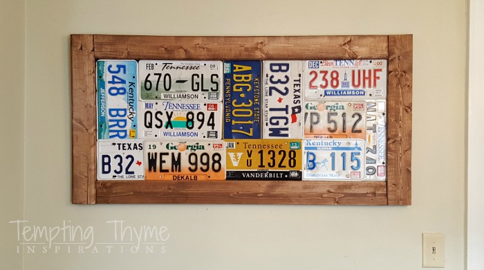 Using license plates in your home decor