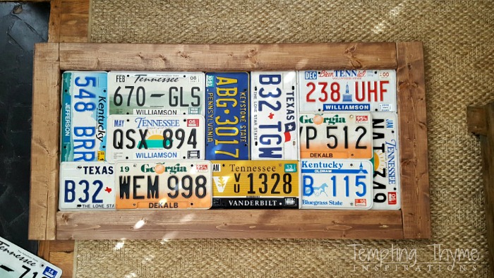 What a great way to use license plates as artwork.