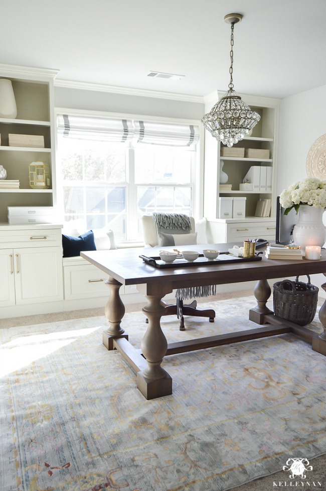 Office Built in Bookcases completed during the One Room Challenge