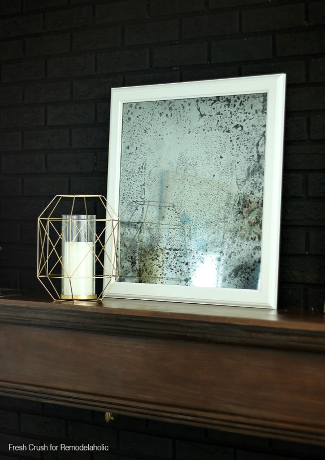 The easiest possible way to create an antique mirror from a brand new one.