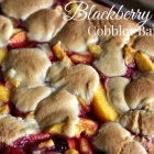 Blackberry Peach Cobbler Bars