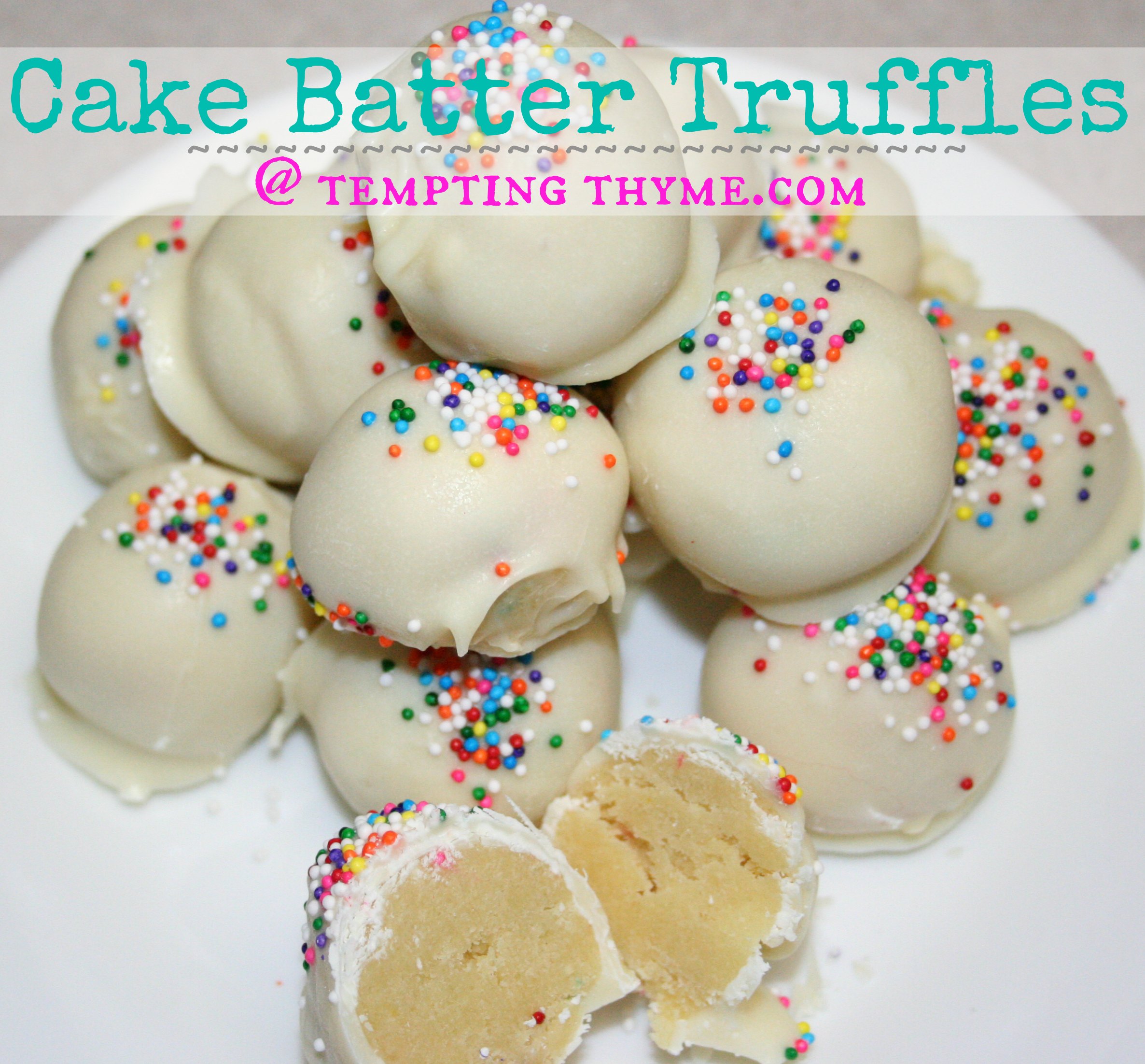 Cake Batter Truffles | Tempting Thyme