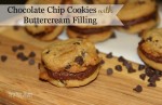 Chocolate chip Cookies with Chocolate Buttercream Filling