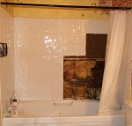 Drywall behind shower tile