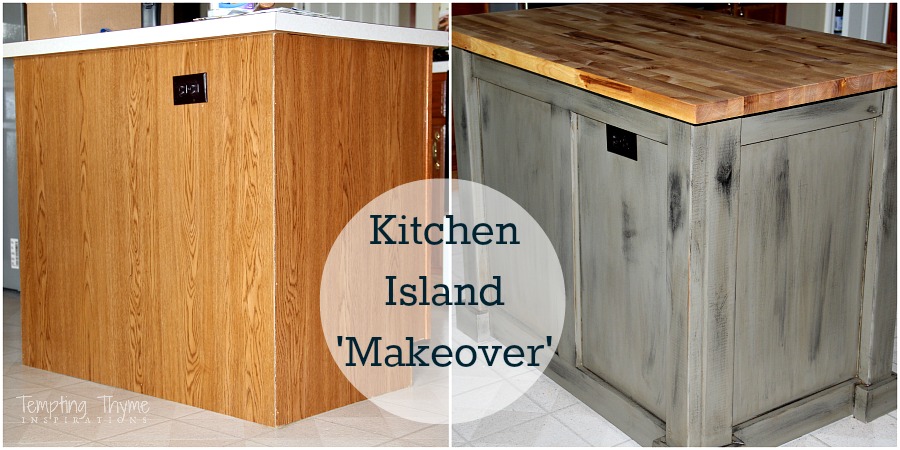 Kitchen Island Makeover Tempting Thyme, Kitchen Island Molding Makeover