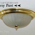 Spray painting ceiling lights
