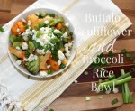 Buffalo Cauliflower and Broccoli Rice Bowl