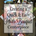 Using photographs in your centerpiece is a great idea for graduation parties!
